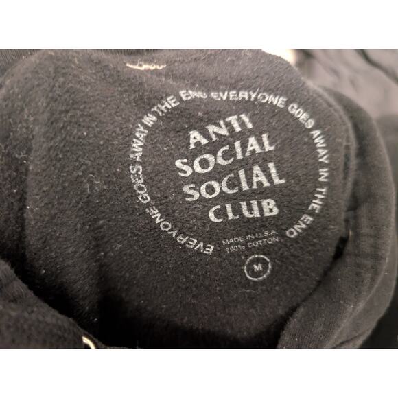 Anti Social Social Club Black Mens Medium Hoodie - Picture 6 of 7